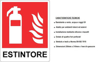 1 x RAW Customer Returns  Extinguisher sign in aluminum made in Italy - RRP €11.64