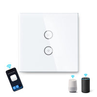 1 x RAW Customer Returns Aigostar Alexa Smart Light Switch, 2 Way Wifi Light Switch Compatible with Alexa Google Home, APP Remote Control Intelligent Switch with WLAN Glass Touchscreen, Timing Function, Voice Control - RRP €16.99