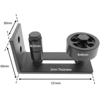 1 x RAW Customer Returns Sliding door floor guide 2-pack adjustable wall bracket with 8 different setups sliding door fitting LWZH  - RRP €31.37