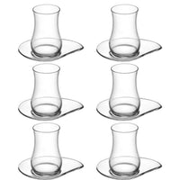 1 x RAW Customer Returns 12-Piece Turkish Tea Glasses Tea with Saucer High Quality EVA Oriental Arabic Tea Room Cafe Kahve Bar Club Cay Seti Bardak Bardagi 6 Tea Glasses 6 Saucers - RRP €19.34