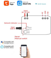 1 x RAW Customer Returns MHCOZY Automatic 1 Channel USB 5V DC 7-32V Smart WiFi Wireless Relay Switch Module, Tuya Smart Life app Remote Control, Work with Alexa Google Home 1  - RRP €18.53