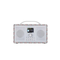 1 x RAW Customer Returns ALANO FM Dab Radio Bluetooth AUX in Radio Dab portable made of wood with color display 2.4 TFT and dual alarm mode, Radio Dab in vintage design for garden and kitchen pattern style  - RRP €21.6