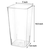 1 x RAW Customer Returns Suwimut Acrylic Flower Vase Decorative Centerpiece for Home or Wedding Shatterproof Large Square Tapered Tall Rectangle 7 x 14.8 Cube Shape Clear Pack of 2 - RRP €25.8