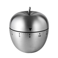 1 x RAW Customer Returns Mobxpar Mechanical Kitchen Timer Apple made of stainless steel, kitchen timer apple-shaped funny short-term alarm clock kitchen - RRP €11.09