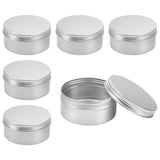 2 x RAW Customer Returns BENECREAT 6pcs 200ml Aluminum Tin Jars, Round Aluminum Tin Cans Cosmetic Containers with Screw Lid Cover for DIY Craft Salve Candle Travel Storage-Platinum - RRP €37.28