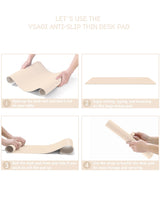 1 x RAW Customer Returns YSAGi Desk Pad, Mouse Pad with Leather and Non-Slip Suede, Multifunctional Office Mouse Pad Laptop Writing Pad, Table Protection Pad for Office Home Office Beige, 80x40cm  - RRP €14.99