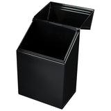 1 x RAW Customer Returns VALIANT Firelighter Storage Box, Metal Container with Hinged Lid, Black - RRP €14.99