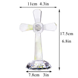 2 x Brand New H D HYALINE DORA Traditional Cross on Base, Crystal Cross, Table Weight, 17.3 x 10.9 cm - RRP €47.86