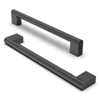 1 x RAW Customer Returns FURNIWARE 10 pieces furniture handles, 192 mm hole spacing stainless steel furniture handles cupboard handles kitchen cabinet handle used for door handle of bathroom door wardrobe matt black  - RRP €31.25