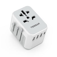 1 x RAW Customer Returns TESSAN travel adapter worldwide, universal travel plug with 3 USB, 1 USB C and 1AC socket, international socket adapter, universal adapter for Germany USA England Thailand Italy Australia - RRP €20.64