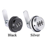 1 x RAW Customer Returns 3 Digit Cam Lock Mailbox Lock Zinc Alloy Combination Lock Security Hardware Door Drawer 3 Digit Rotating Tongue Lock for Cabinet Silver White  - RRP €9.06