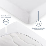 1 x RAW Customer Returns Blumtal cotton fitted sheet 90x200 cm Basics Jersey in a set of 2 - bed sheet 90x200 cm - Oeko-TEX certified fitted sheet 90x200 cm - mattress cover 90x200 cm - linen - white - RRP €19.15