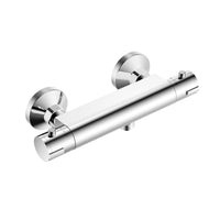 1 x RAW Customer Returns YOOZENA shower thermostat shower faucet, thermostat shower mixer tap with 38 C safety button, shower with temperature and flow adjustment chrome - RRP €39.95