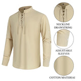 1 x RAW Customer Returns Geplaimir Men s Medieval Costume Shirt Viking Renaissance Victorian Pirate Steampunk Cosplay Lace-up Shirt Top with Accessories Viking Pants Men Bracers PU Leather O-Ring Belt G070XL - RRP €60.49