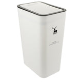 1 x RAW Customer Returns Alipis Slim Trash can Plastic trash can 10 L garbage container with pressure lid for kitchen bathroom living room office white - RRP €25.3