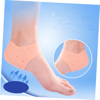 1 x Brand New minkissy Pair Medical Grade Silicone Compression Gel Heel Socks Silicone Gel Material Moisturizing Socks Women Socks Moisturizing Heel Silicone Heel Socks Foot High Heel - RRP €22.8