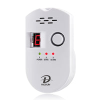 1 x RAW Customer Returns Gas detector, LPG natural gas coal gas leak detector, plug-in sensor gas monitor with acoustic alarm and LED digital display, methane propane butane alarm for flammable gases in the kitchen hospital garage - RRP €23.68