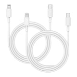 1 x RAW Customer Returns USB C to Lightning cable pack of 2 2m, Apple MFi certified iPhone charging cable USB C fast charging for iPhone 13 13 mini 13 Pro 13Pro Max 12 12 mini 12Pro 12 Pro Max 11 X XS XR 8 Plus MacBook - RRP €11.99