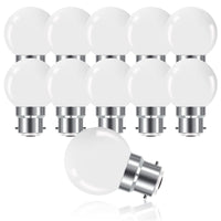 1 x RAW Customer Returns ProCrus B22 3W LED bayonet light bulbs, B22 G45 mini globe light bulb, warm white, equivalent to 20W light bulbs, not dimmable, pack of 10, energy class G - RRP €15.98