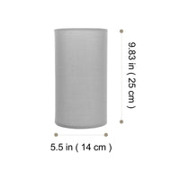 1 x Brand New Holibanna 2 Pack Fabric Lampshades Cylinder Lampshade Replacement Chandelier Lampshade Clip-on Light Cover Lampshades for Floor Lamp Table Lamp Bedside Lamp Gray - RRP €32.6