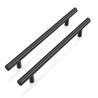 1 x RAW Customer Returns PinLin Pack of 20 handles kitchen hole distance 160 mm furniture handles stainless steel black kitchen cabinet bar handles, screws included - RRP €30.41