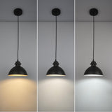 1 x RAW Customer Returns VONCI Industrial Silver Gray Barn 1-Light E27 Hanging Lamp Retro Brushed Nickel Metal 23cm Dome Pendant Light Hanging Lights for Kitchen Island Sink Living Room Foyer Garage Bar 3 Pack  - RRP €89.99