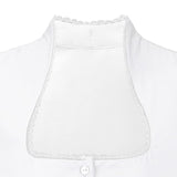 1 x RAW Customer Returns Kelliar Women s Traditional Lace Blouse Short Sleeve Cotton Blouse White 36 - RRP €24.0