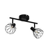 1 x RAW Customer Returns KYOTECH Adjustable ceiling spotlights with 2 lights ceiling lamp LED ceiling light E14 connection, For 2 E14 bulbs not included, Adjustable Black Wall Spotlights for Living Room and Bedroom - RRP €28.27