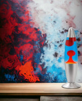 1 x RAW Customer Returns ROCKING GIFTS Desktop Lava Lamp 35cm Blue Red with Switch Includes E14 Bulb, Plasma Bulbs, Magma, Colored Jellyfish - RRP €33.18