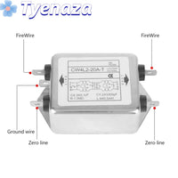 1 x RAW Customer Returns Mains filter 230V, Power Emi Filter 20A, CW4L2-20A-T, Mains filter single phase filter, EMI power filter, 115V 250V 20A 50 60Hz, Electromagnetic interference filter - RRP €17.1