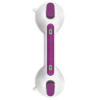 1 x RAW Customer Returns Newthinking Grab Bar with Suction Cup, Suction Mount Shower Grab Bar with Color Indicator, Bathroom Grab Bar Shower No Drilling for Bathroom Children Seniors Purple  - RRP €29.19