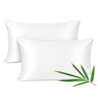 1 x RAW Customer Returns Joyhabit Bamboo Pillowcase 40x80cm, 100 Pure Natural, Soft and Silky for Baby, Vegan and Environmentalist, Pack of Two, Snow White - RRP €16.48