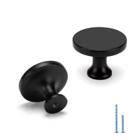 1 x RAW Customer Returns LONTAN 10 pieces furniture knobs black kitchen knobs black cabinet knobs black knob for cabinet black round drawer knob furniture knob door knob black cabinet knobs - RRP €20.39