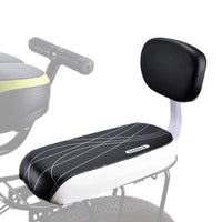 2 x RAW Customer Returns Bicycle Back Seat, Padded Saddle with Backrest, for Toddlers, Children, Friends, Leather Cover, for Attachment to Luggage Rack Bicycle Cushion  - RRP €41.98