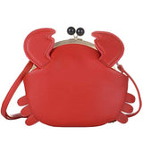 5 x Brand New Personalized cartoon style ladies shoulder bag, crab-shaped messenger bag, animal style ladies messenger shoulder bag, ladies handbag, black, - RRP €90.65