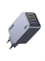 1 x RAW Customer Returns UGREEN USB C Charger, Nexode Pro 100W GaN Charger Mini USB C Power Supply 3-Port Fast Charger PPS 45W compatible with MacBook Pro Air, iPad, iPhone 15 Pro Max, Galaxy S24 Ultra, S23, Dell XPS - RRP €65.99