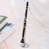 1 x RAW Customer Returns Lazmin Mini Black Miniature Clarinet Musical Instrument with Stand Decoration and Case - RRP €20.97