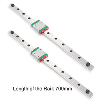 1 x RAW Customer Returns iMetrx MGN12H 700MM linear guide rail MGN12 for 3D printer and CNC machine 2 Pack  - RRP €87.72