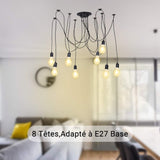 1 x RAW Customer Returns Cocoarm Spider Chandelier DIY Ceiling Retro Spider Lamp Industry Ceiling Light DYI Vintage Pendant Light Hanging Lamp Ceiling Lighting Dining Room Bedroom Hotel Decoration 8 Head  - RRP €39.42