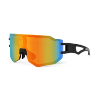 1 x RAW Customer Returns FEISEDY Sports Sunglasses for Men Futuristic Sports Glasses Women Mirrored Cycling Glasses UV Protection Cycling Glasses for Outdoor Activities B2867 - RRP €18.14