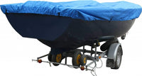 1 x RAW Customer Returns Universal boat cover 600D Size 310 to 368cm x 173cm waterproof blue boat tarpaulin with rope and storage bag Protection from all kinds of environmental influences thanks to PVC coating - RRP €137.98