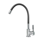 1 x RAW Customer Returns SOLVEX Kitchen Faucet Black 360 Swivel, Kitchen Faucet, Stainless Steel Single Lever Kitchen Mixer, Kitchen Sink Faucet, Kitchen Mixer Tap with Flexible Spout, Kitchen Faucet, SP-10034-N - RRP €32.71