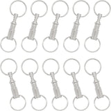 2 x Brand New Bailinks 10pcs Detachable Metal Keychains, Retractable Quick Release Key Chain for Men Women to Hang Keys - RRP €55.2