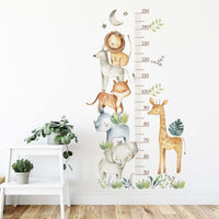 1 x Brand New Hava Kolari Wall Sticker Child Wall Decal Murals Growth Measuring Bar Forest Animals Giraffe Zebra Fox Wall Sticker Decoration Baby Room Girl Boy Children - RRP €14.11