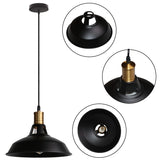 1 x RAW Customer Returns TOKIUS Vintage Industrial Pendant Lamp Chandelier Ceiling Light E27 Metal 27cm Retro Interior Ceiling Lamp for Kitchen Bedroom Dining Room Black, 1 piece  - RRP €24.58