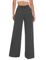 1 x RAW Customer Returns Tapata women s wide leg pants elegant with pockets high waist tailored yoga pants, Tall Long Regular Petite for everyday wear elegant pants gray, M - RRP €57.42