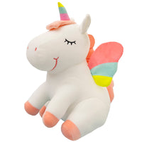 1 x RAW Customer Returns SNOWOLF Unicorn Stuffed Animal Toy Cute Soft Unicorn Plush Hugging Pillow with Rainbow Wings Kawaii Toy for Kids Girls White, 25cm  - RRP €14.99