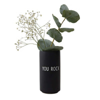 1 x RAW Customer Returns Design Letters favorite vase You Rock Gifts for her, him, women, men Scandinavian decorative vase for living room, office decoration Home decoration for fresh flowers, dry flower bouquet - RRP €19.18