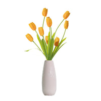 1 x Brand New Amindz 2 bouquets 10 heads artificial tulips flowers, 2 bouquets 10 heads artificial tulip flowers, artificial tulips like real ones with 1 piece greeting card - RRP €20.4