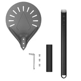 1 x RAW Customer Returns Ga HOMEFAVOR Perforated Pizza Peel 9 Inch Hard Anodized Aluminum Pizza Shovel with 43 Inch Adjustable Long Handle, Heat Resistant Pizza Shovel for Homemade Pizza Bread - RRP €26.14